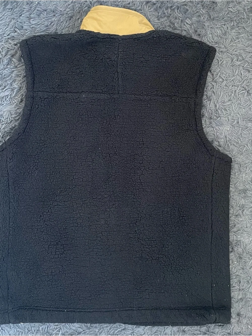 Men Size XL North Face Campshire Vest Black Khaki  Sherpa Fleece